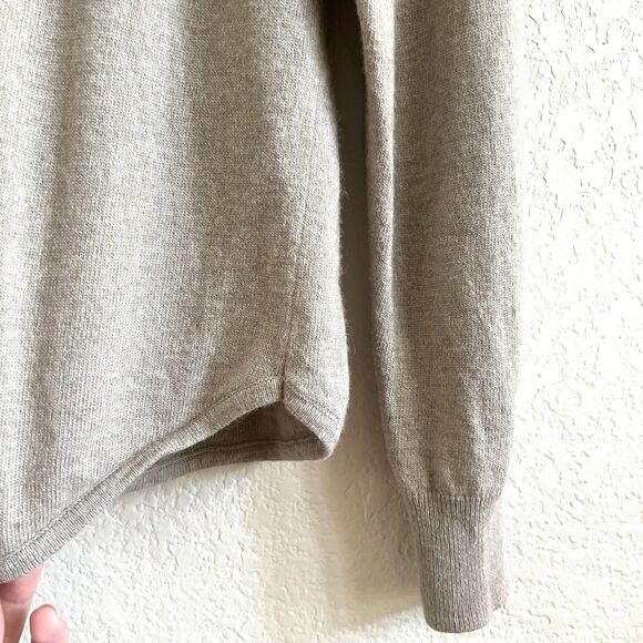 Madewell Ashbury Merino Wool / Alpaca Blend Mock Neck Sweater in Hthr Hazelwood - Picture 8 of 11